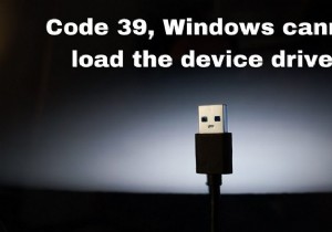 Mã 39, Windows không thể tải trình điều khiển thiết bị, sự cố USB 