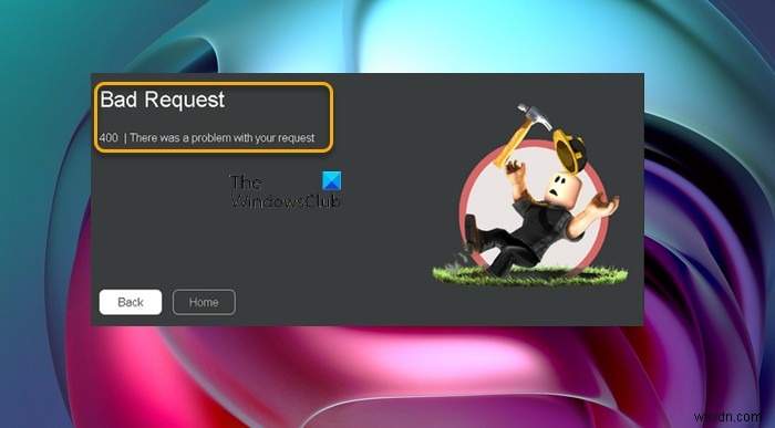 Sửa lỗi Roblox Bad Request Error Code 400 trên PC Windows 