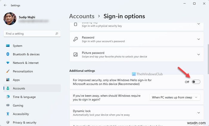 Tùy chọn đăng nhập bằng mật khẩu hình ảnh không khả dụng trong Windows 11/10 