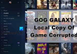 Khắc phục sự cố dữ liệu bị hỏng trò chơi GOG Galaxy 