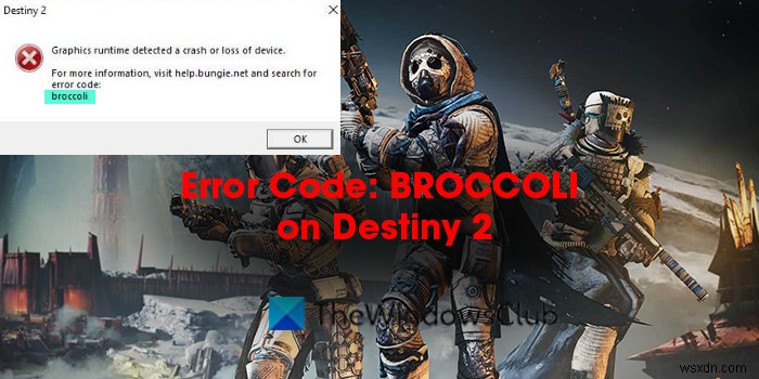 Sửa mã lỗi Destiny 2 BROCCOLI trên PC Windows 