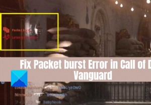 Sửa lỗi nổ gói trong Vanguard Call of Duty 