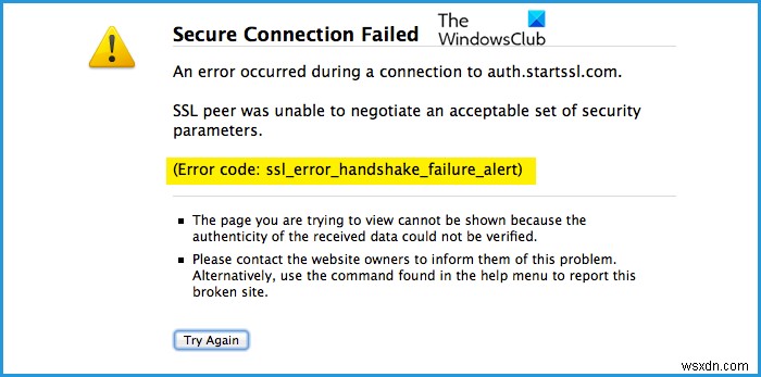 Lỗi SSL_ERROR_HANDSHAKE_FAILURE_ALERT [Đã sửa] 