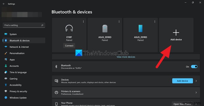 Cách kết nối tai nghe Bluetooth với PC Windows 11/10 