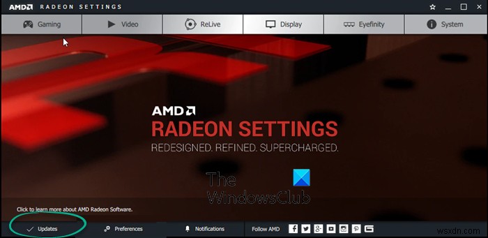 Phiên bản cài đặt và trình điều khiển Radeon không khớp 