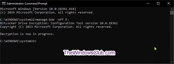 Cách bật hoặc tắt BitLocker cho các ổ dữ liệu được mã hóa trong Windows 11/10 