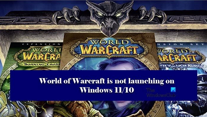 World of Warcraft không khởi chạy hoặc bắt đầu trên PC Windows 