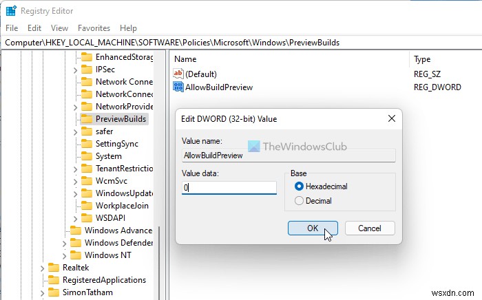 Cách ngăn người dùng tải các bản dựng Insider Preview trong Windows 11/10 