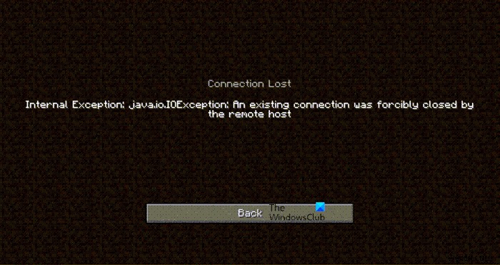 Khắc phục sự cố Minecraft ngoại lệ nội bộ Java.IO.IOException 