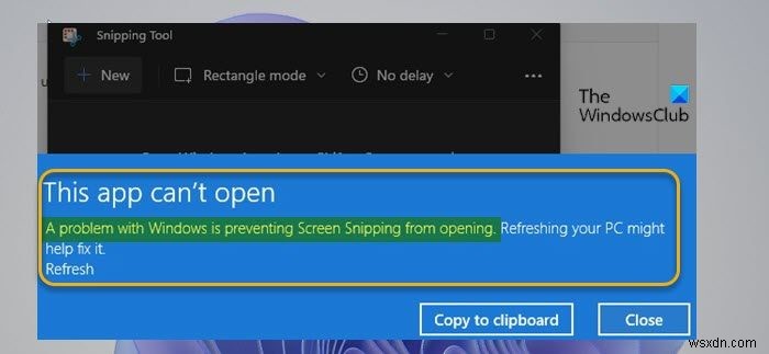 Sự cố với Windows đang ngăn chặn tính năng Screen Snipping mở 
