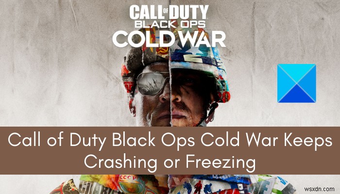 Call of Duty Black Ops Cold War tiếp tục gặp sự cố hoặc đóng băng trên PC 
