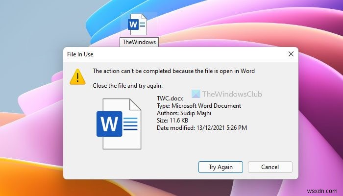 Không thể đổi tên tệp trong Windows 11/10 