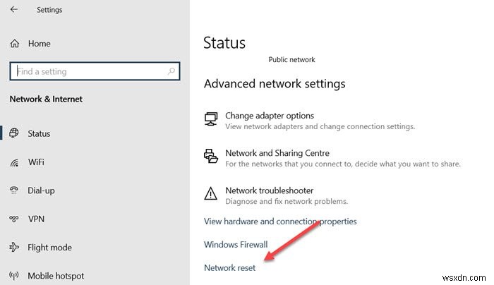 Network and Sharing Center không mở trong Windows 11/10 