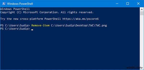 Cách xóa tệp và thư mục bằng Windows PowerShell 