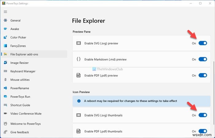 Bật hình thu nhỏ SVG trong Explorer trong Windows 11/10 