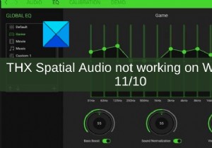 THX Spatial Audio không hoạt động trên Windows 11/10 