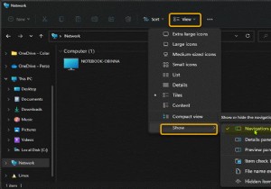 Cách hiển thị hoặc ẩn ngăn điều hướng File Explorer trong Windows 11/10 