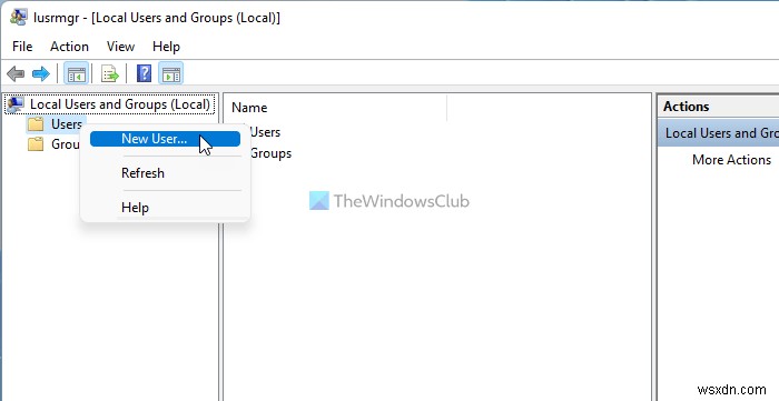 Cách tạo Tài khoản cục bộ mới trong Windows 11 