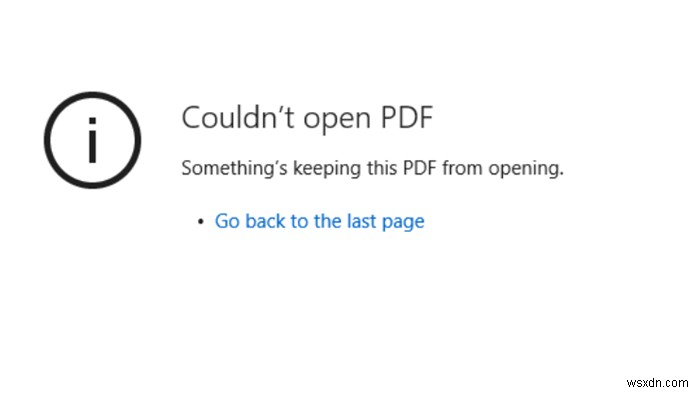 Edge không thể mở PDF, Có thứ gì đó đang giữ cho PDF này không mở được 