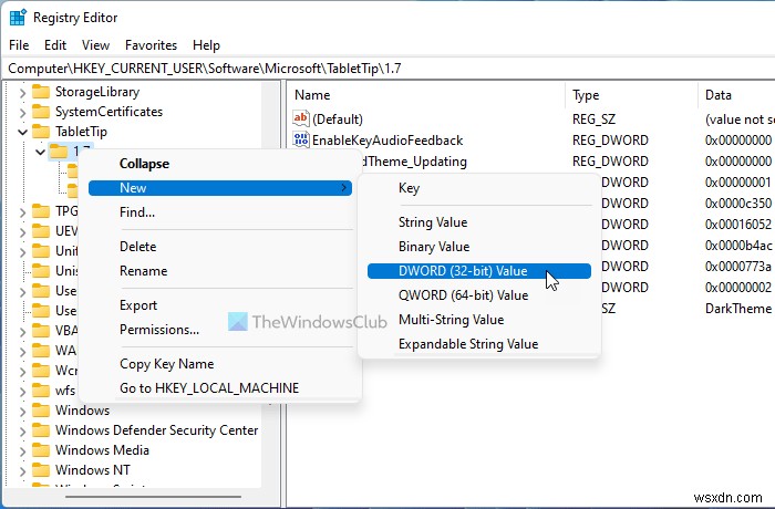 Cách Bật hoặc Tắt âm thanh gõ bàn phím cảm ứng trong Windows 11 