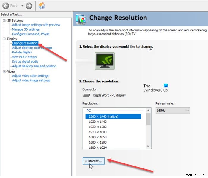 Cách tạo và đặt Độ phân giải tùy chỉnh trên Windows 11/10 