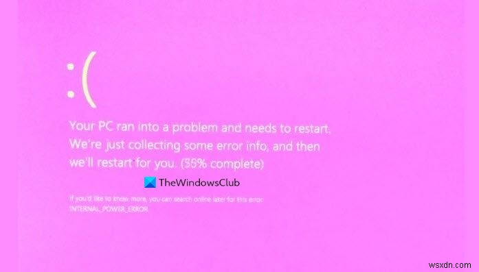 Sửa lỗi màn hình hồng chết chóc trong Windows 11/10 