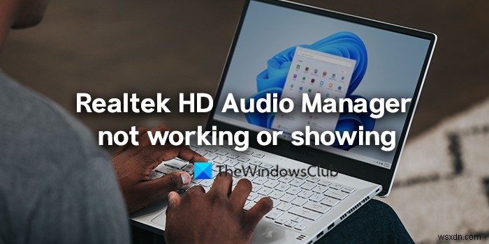 Trình quản lý âm thanh Realtek HD không hoạt động hoặc không hiển thị trên Windows 11/10 