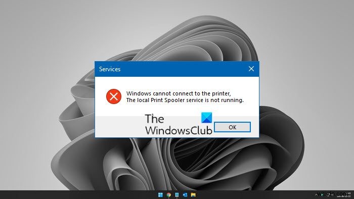 Windows không thể Thêm hoặc Kết nối với máy in, Dịch vụ Bộ đệm In Cục bộ không chạy 