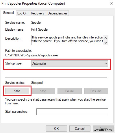 Windows không thể Thêm hoặc Kết nối với máy in, Dịch vụ Bộ đệm In Cục bộ không chạy 