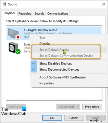 Cách thay đổi Thiết bị đầu ra âm thanh mặc định trong Windows 11/10 