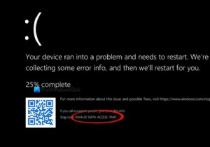 Khắc phục lỗi TRAP TRUY CẬP DỮ LIỆU KHÔNG HỢP LỆ trên Windows 11 