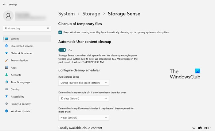 Cách sử dụng Storage Sense trong Windows 11 để giải phóng dung lượng ổ đĩa 