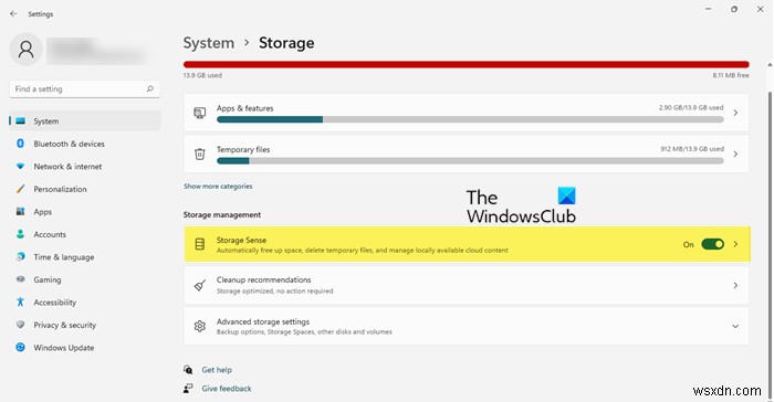 Cách sử dụng Storage Sense trong Windows 11 để giải phóng dung lượng ổ đĩa 