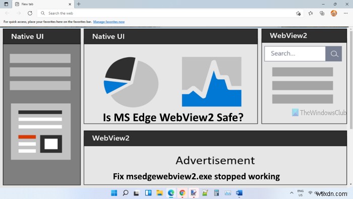 MS EDGE WEBVIEW2.EXE có an toàn không? Khắc phục msedgewebview2.exe đã ngừng hoạt động 