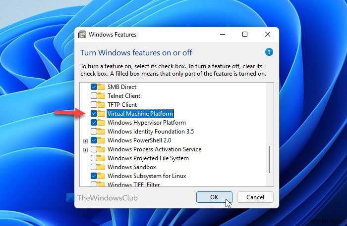 Không thể khởi động Hệ thống con Windows dành cho Android trên Windows 11 