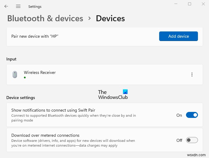Cài đặt Bluetooth và thiết bị trong Windows 11 