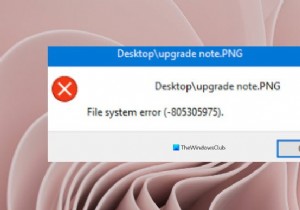 Sửa lỗi hệ thống tệp (-805305975) trong Windows 11/10 