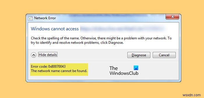Sửa lỗi 0x80070043, Windows không vào được, không tìm thấy tên mạng 