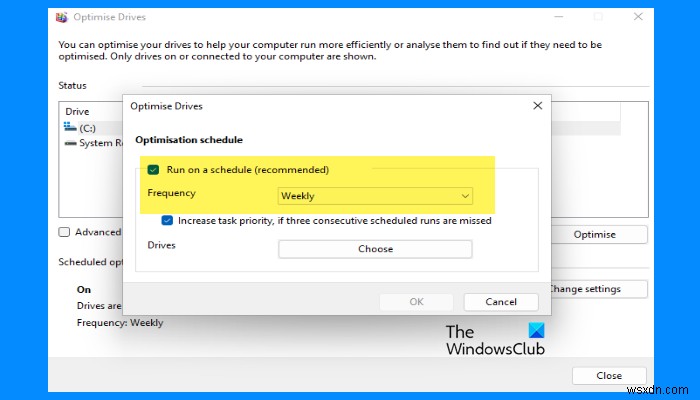 Cách lên lịch chống phân mảnh ổ đĩa trên Windows 11/10 
