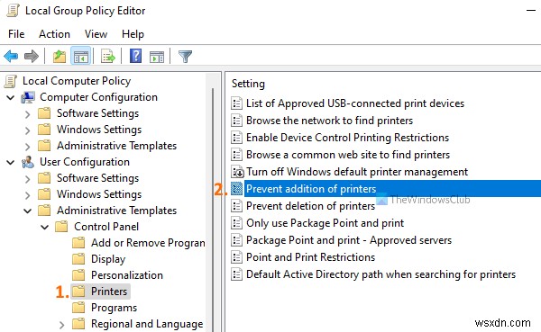 Cách ngăn việc thêm Máy in trong Windows 11 