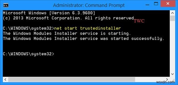 Bảo vệ tài nguyên Windows không thể khởi động dịch vụ sửa chữa 
