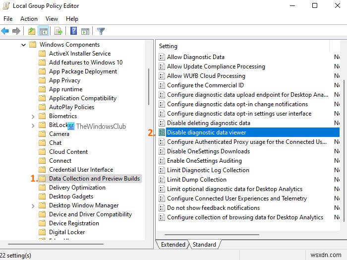 Cách tắt Trình xem dữ liệu chẩn đoán trong Windows 11 