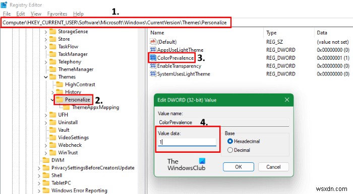 Cách bật hoặc tắt Accent Color cho Start Menu và Taskbar trong Windows 11 