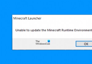 Khắc phục Không thể cập nhật Môi trường thời gian chạy Minecraft