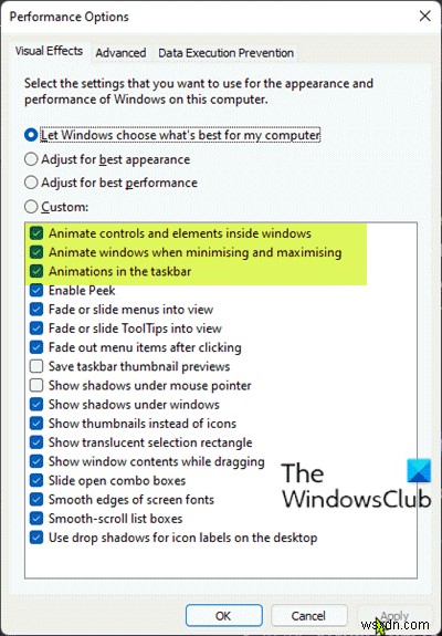 Cách Bật hoặc Tắt Hiệu ứng Hoạt hình trong Windows 11 