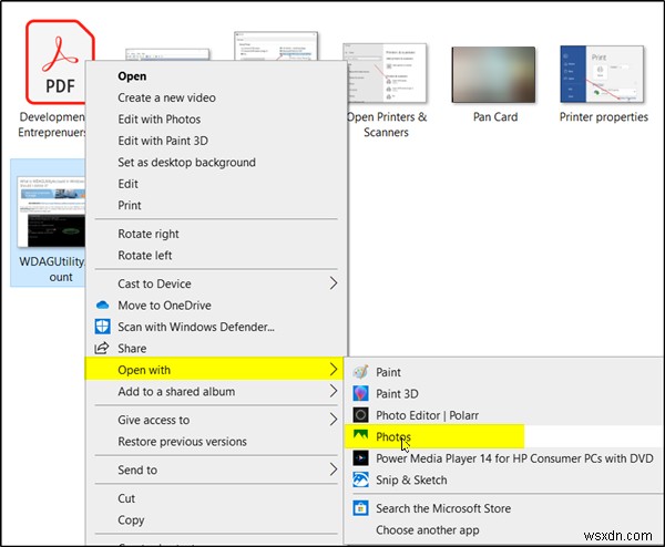 Cách lưu ảnh chụp màn hình dưới dạng PDF bằng Ứng dụng Ảnh trong Windows 11/10 