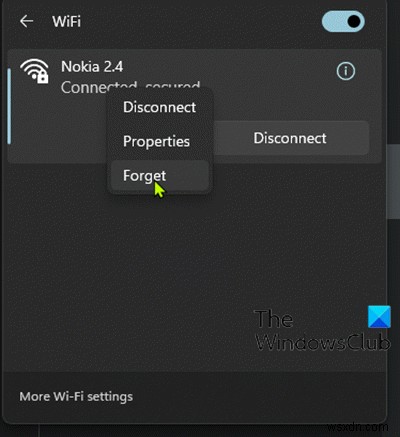 Tùy chọn WiFi không hiển thị trong Windows 11 