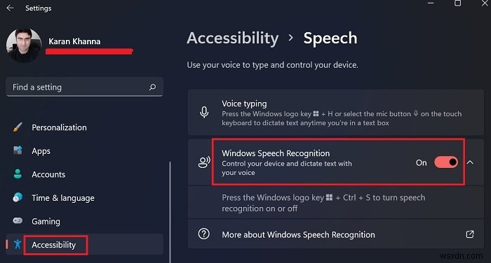 Cách tắt tính năng Nhận dạng giọng nói trong Windows 11/10 