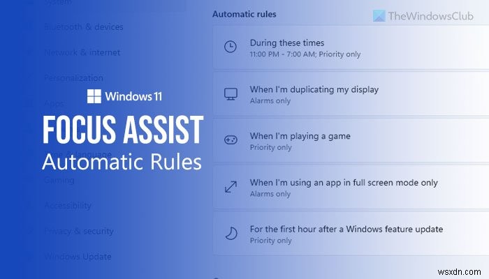 Cách sử dụng Hỗ trợ lấy nét Quy tắc tự động trong Windows 11 