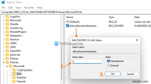 Cách tắt Widget trong Windows 11 bằng Registry hoặc Group Policy Editor 